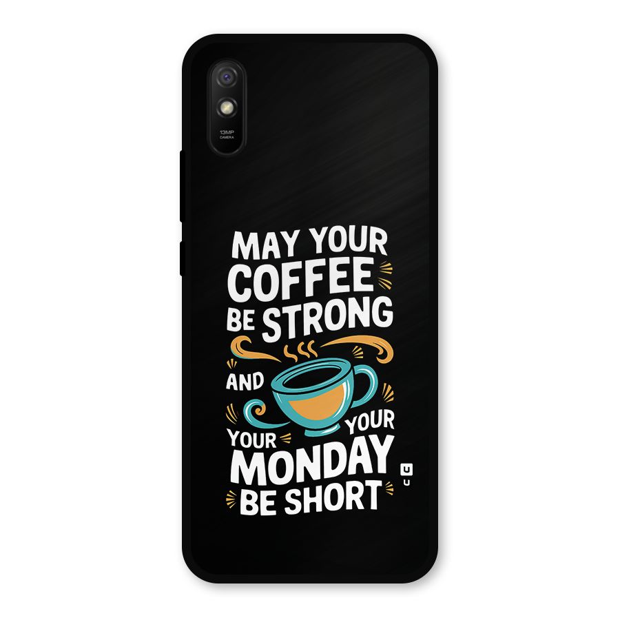 Strong Coffee Metal Back Case for Redmi 9a