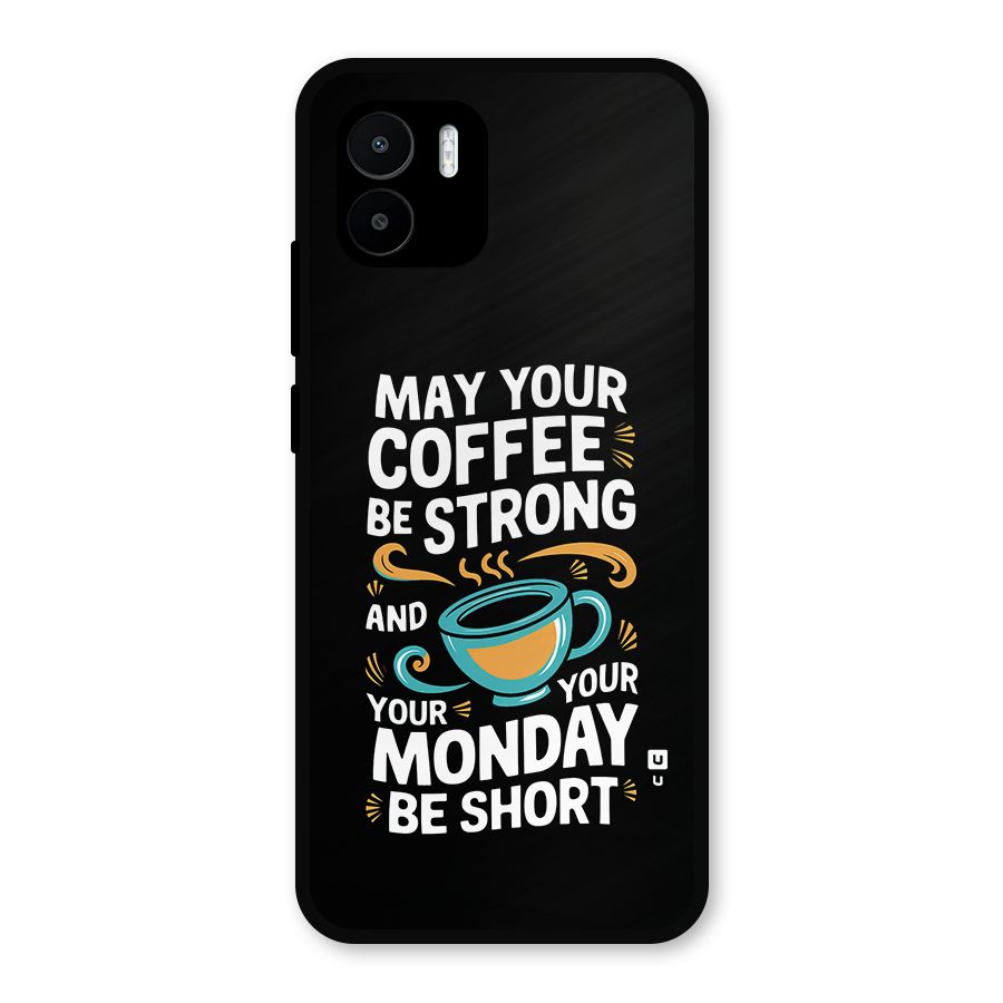 Strong Coffee Metal Back Case for Redmi A1