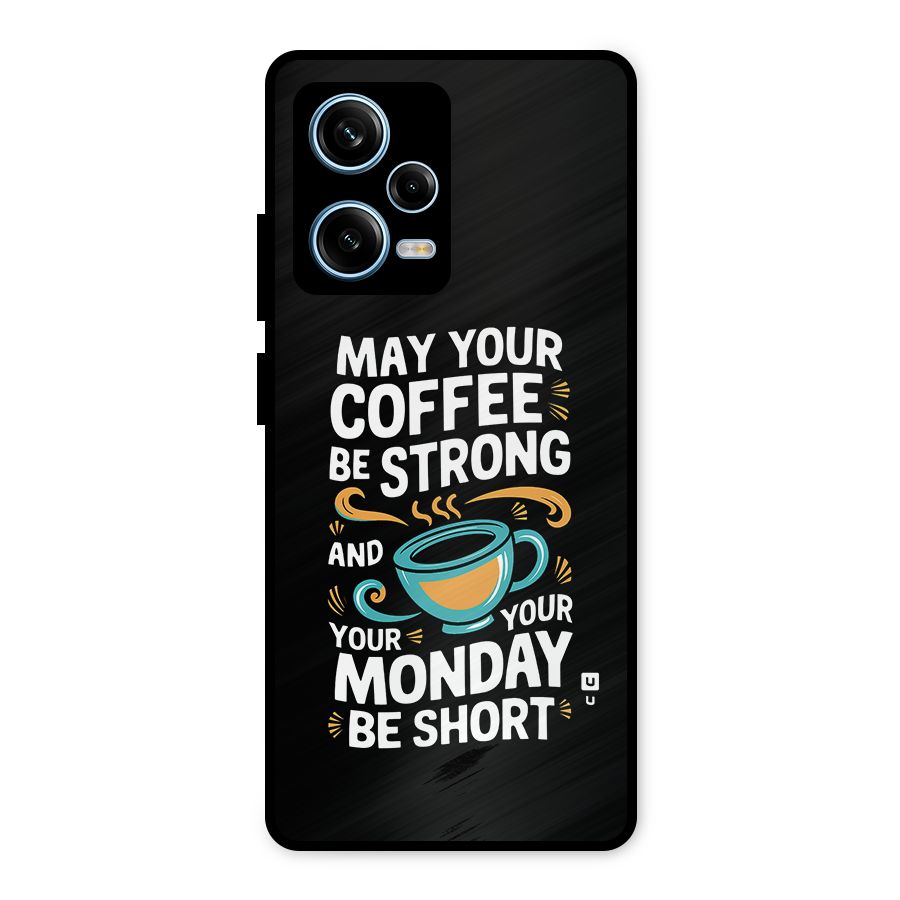 Strong Coffee Metal Back Case for Redmi Note 12 Pro