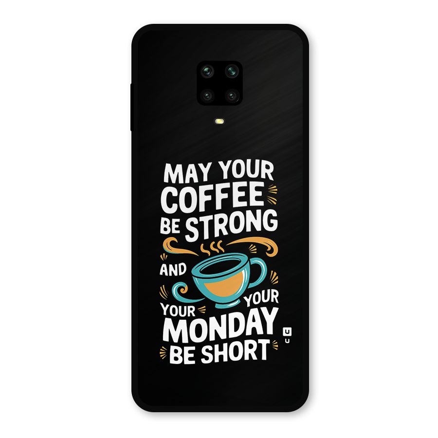 Strong Coffee Metal Back Case for Redmi Note 9 Pro