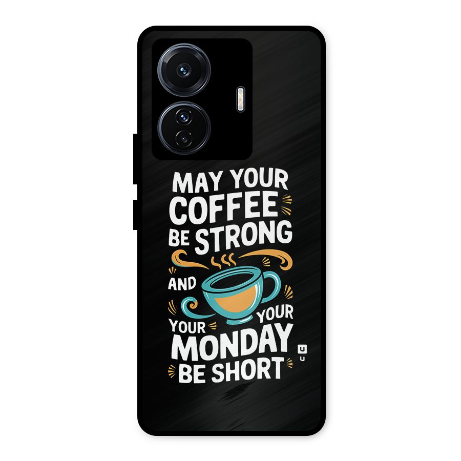 Strong Coffee Metal Back Case for Vivo T1 Pro