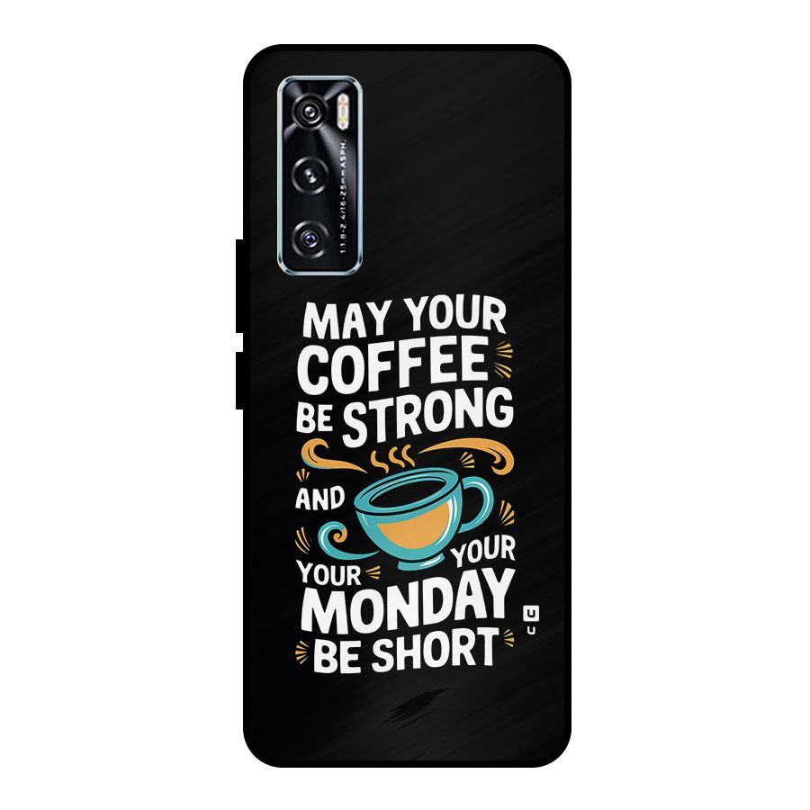 Strong Coffee Metal Back Case for Vivo V20 SE