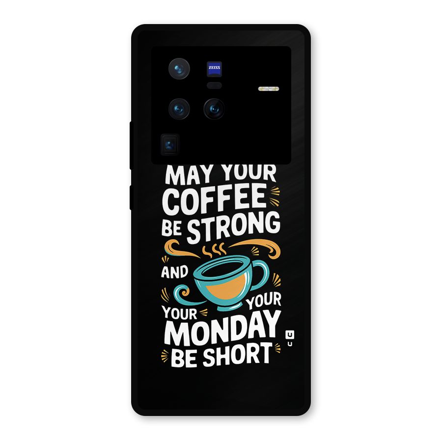 Strong Coffee Metal Back Case for Vivo X80 Pro