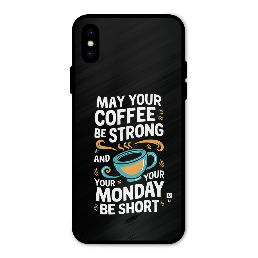 Strong Coffee Metal Back Case for iPhone X