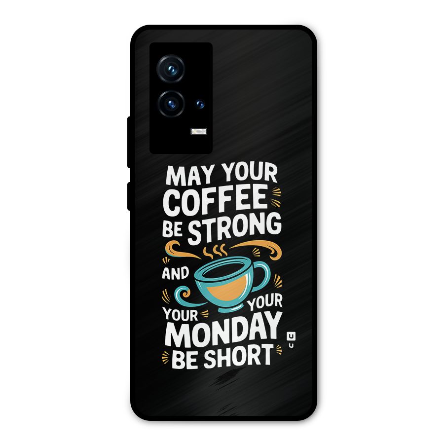 Strong Coffee Metal Back Case for iQOO 9 5G