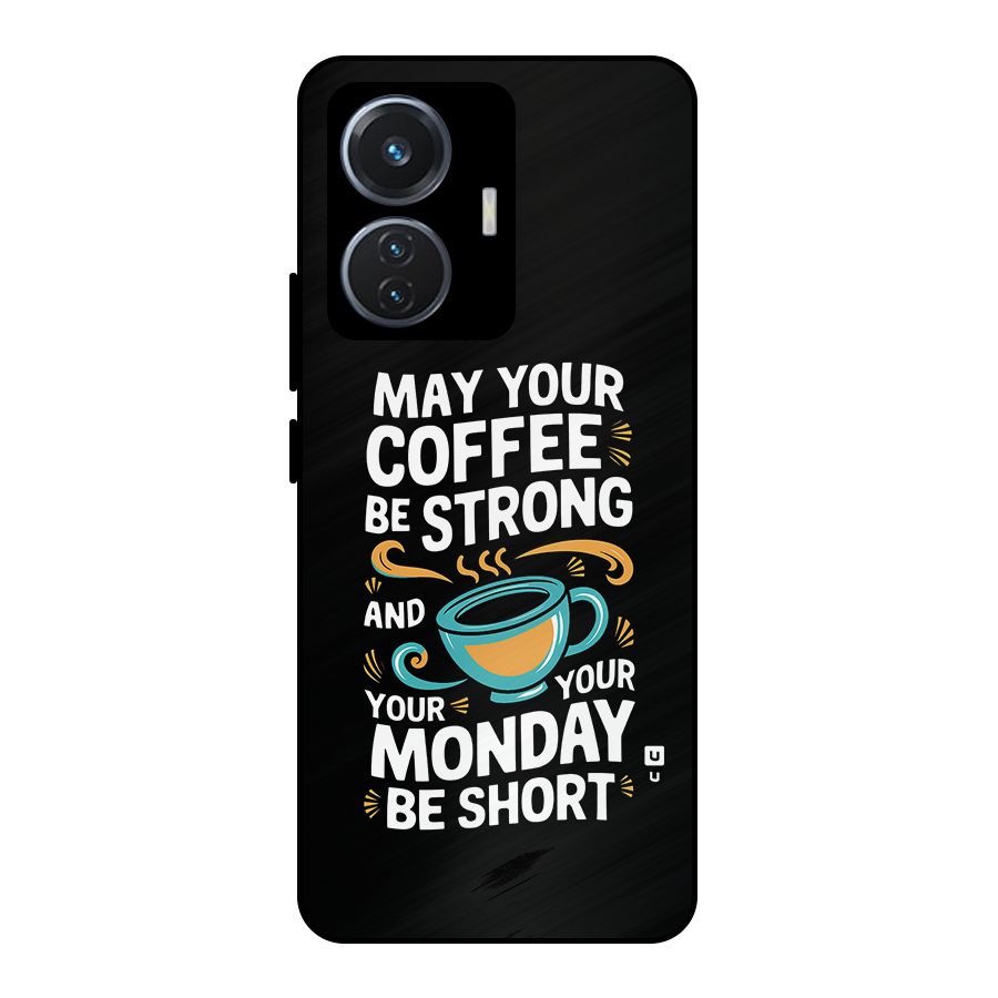 Strong Coffee Metal Back Case for iQOO Z6 44W