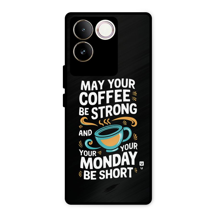 Strong Coffee Metal Back Case for iQOO Z7 Pro