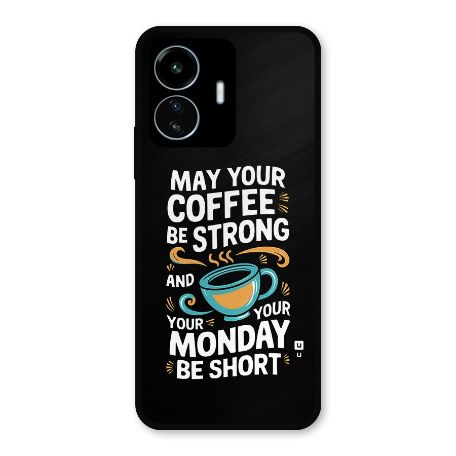 Strong Coffee Metal Back Case for vivo iQOO Z6 Lite 5G