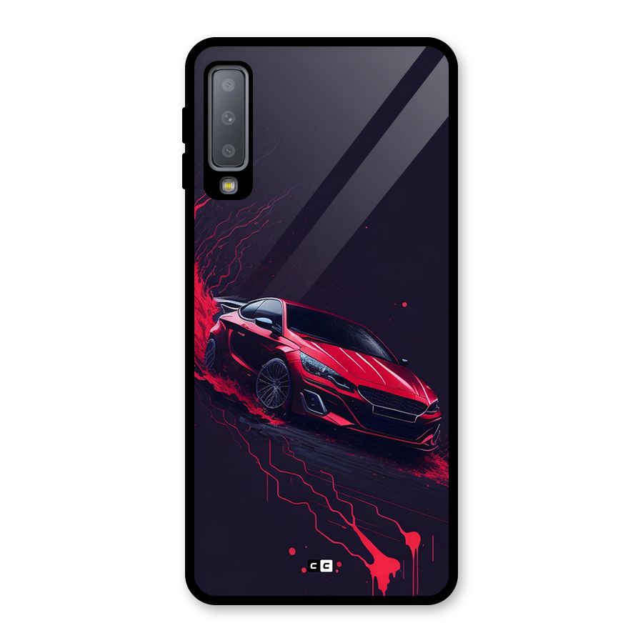 Stunning Car Glass Back Case for Galaxy A7 (2018)