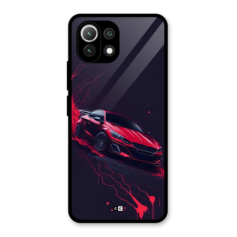 Stunning Car Glass Back Case for Mi 11 Lite NE 5G