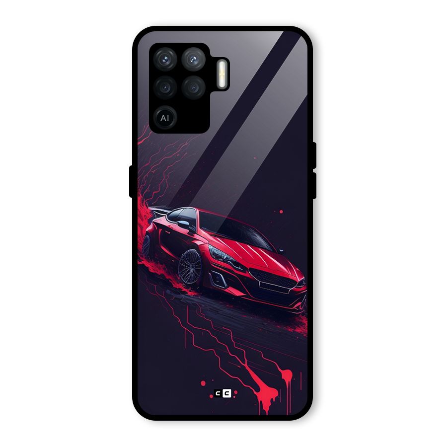 Stunning Car Glass Back Case for Oppo F19 Pro