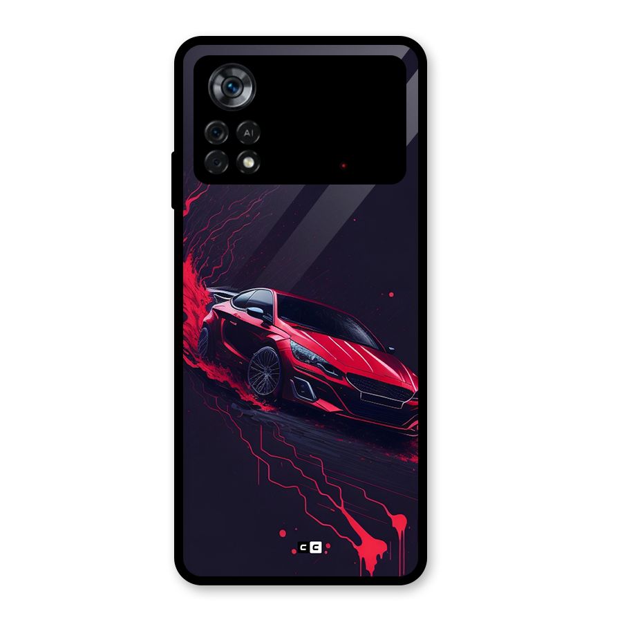 Stunning Car Glass Back Case for Poco X4 Pro 5G