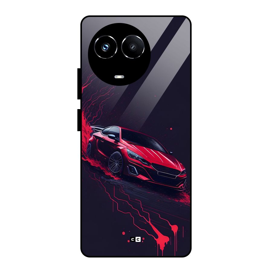 Stunning Car Glass Back Case for Realme 11X