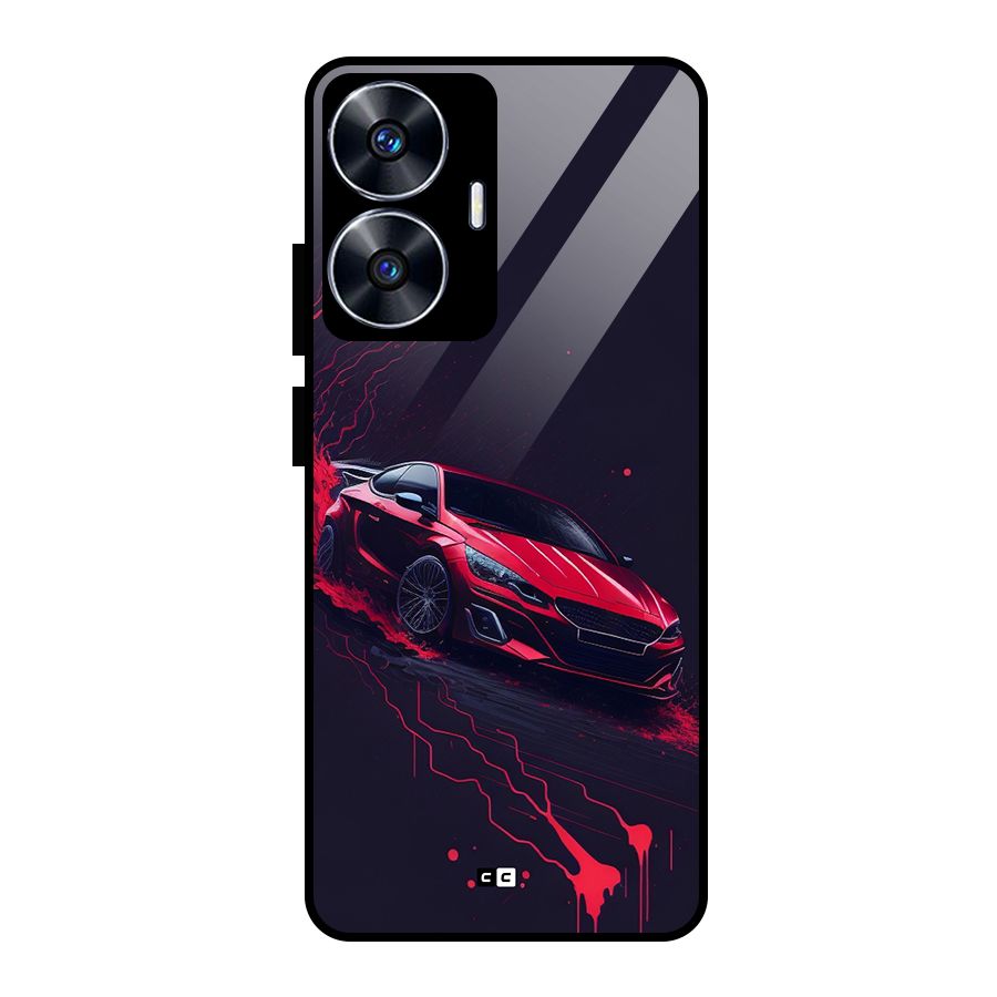 Stunning Car Glass Back Case for Realme Narzo N55
