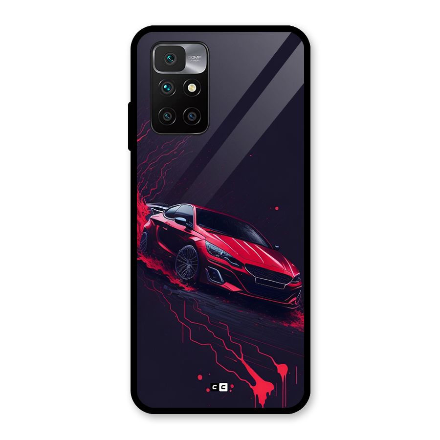 Stunning Car Glass Back Case for Redmi 10 Prime
