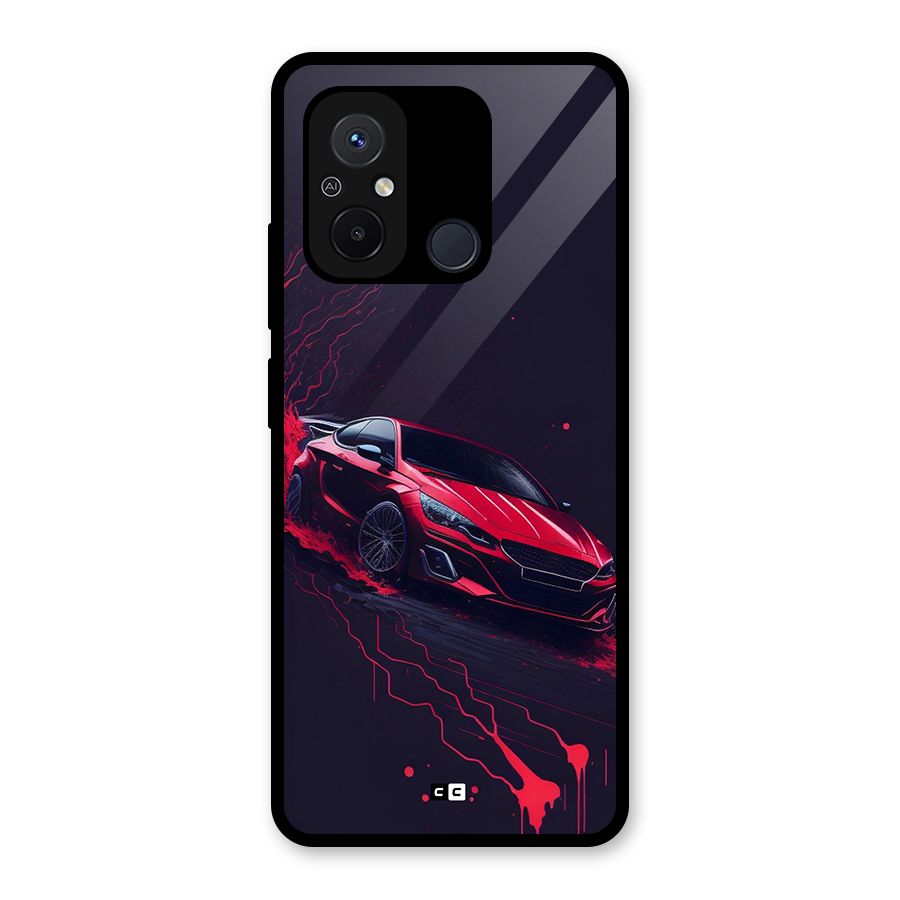 Stunning Car Glass Back Case for Redmi 12C