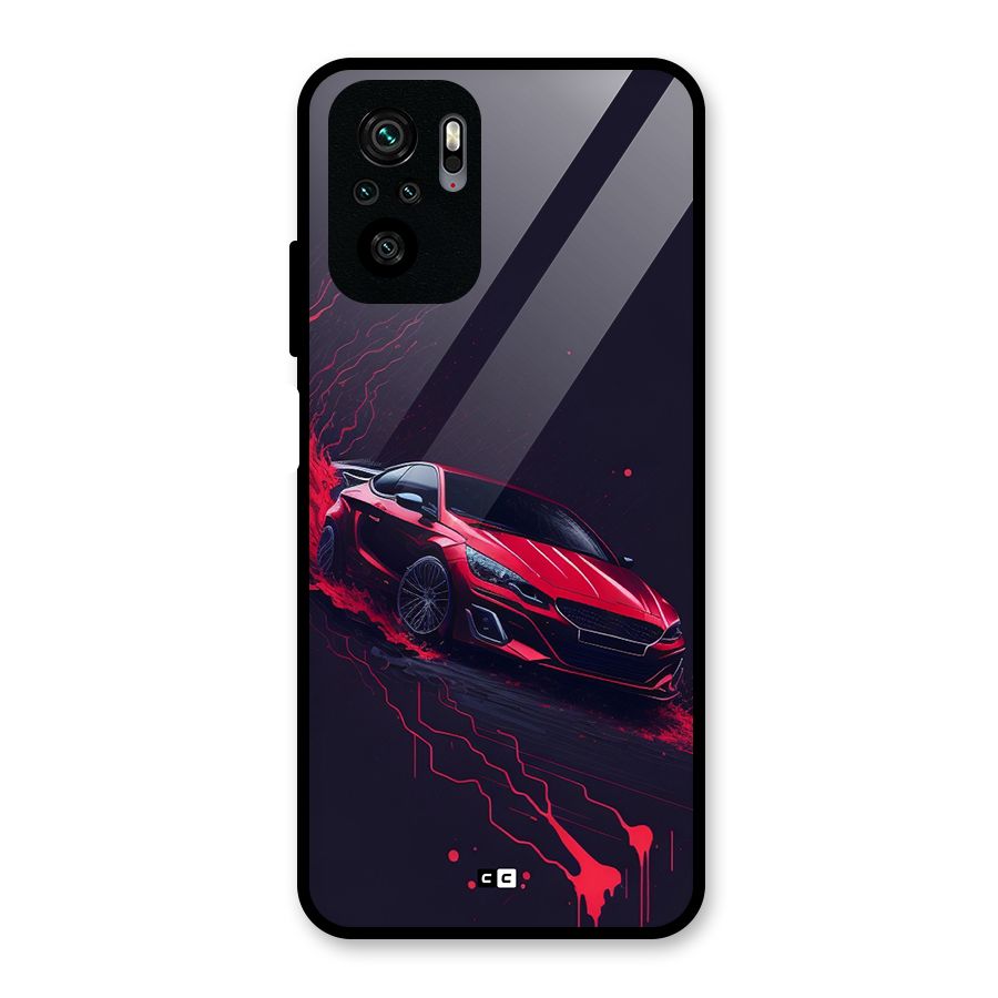 Stunning Car Glass Back Case for Redmi Note 11 SE