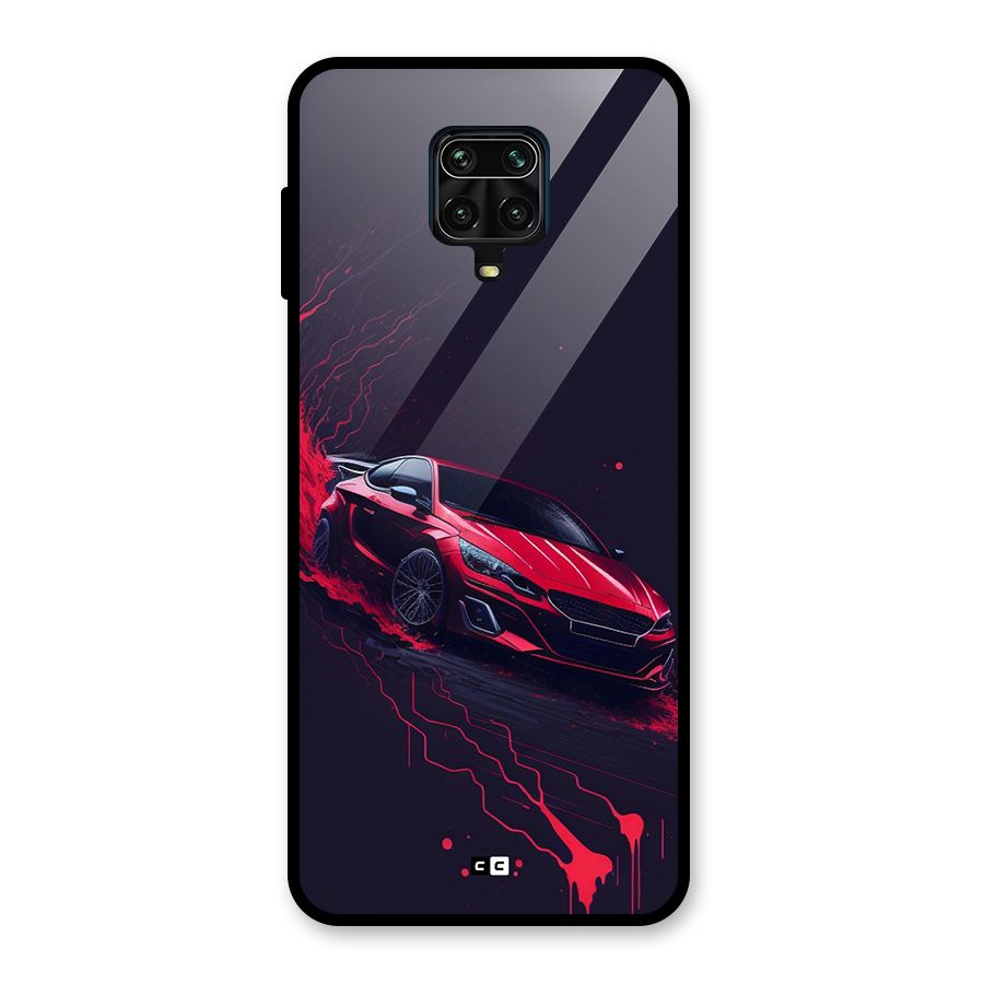 Stunning Car Glass Back Case for Redmi Note 9 Pro