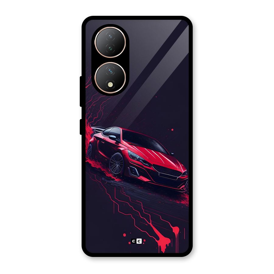 Stunning Car Glass Back Case for Vivo T2