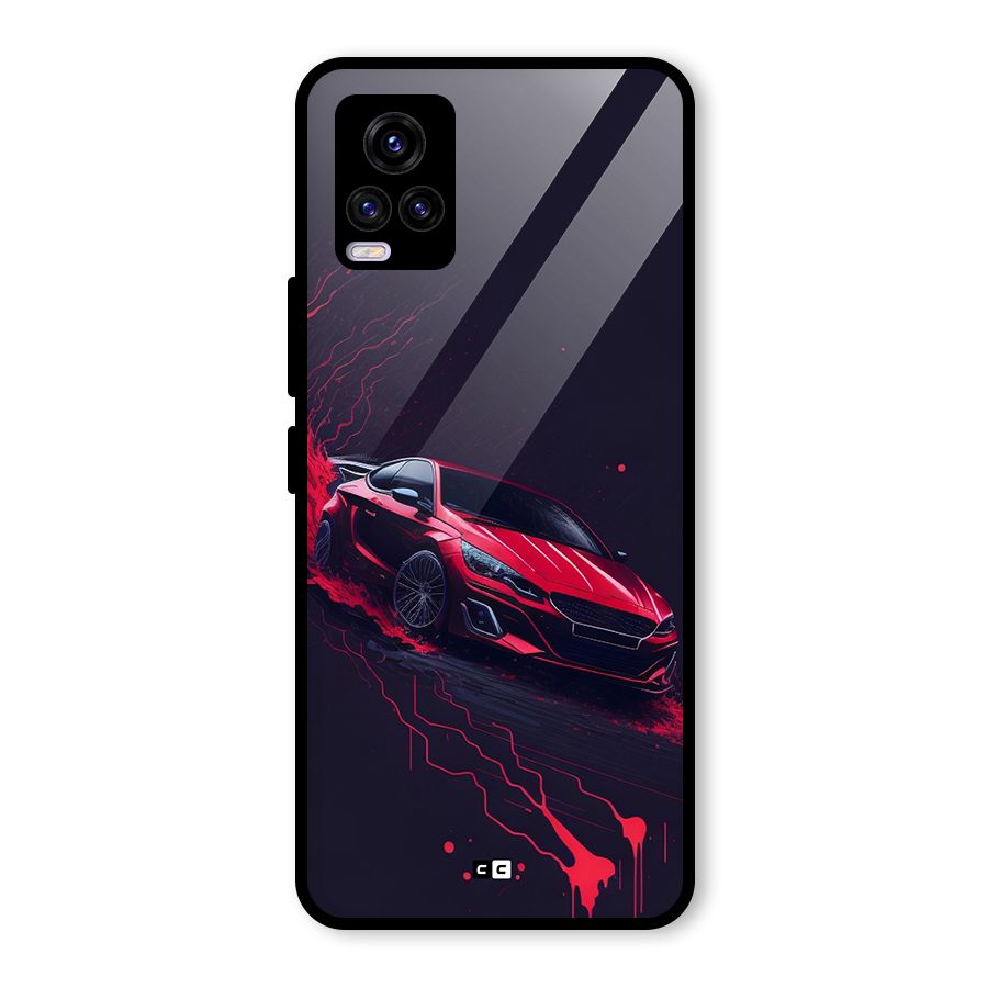 Stunning Car Glass Back Case for Vivo V20 2021