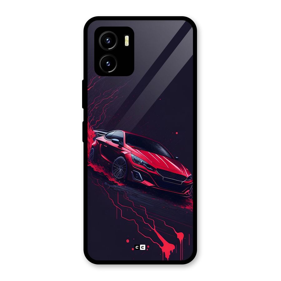 Stunning Car Glass Back Case for Vivo Y15s