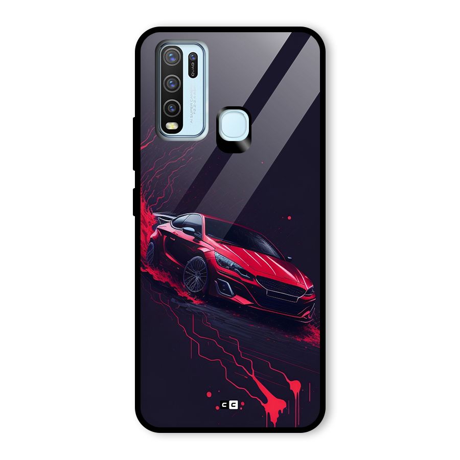 Stunning Car Glass Back Case for Vivo Y30