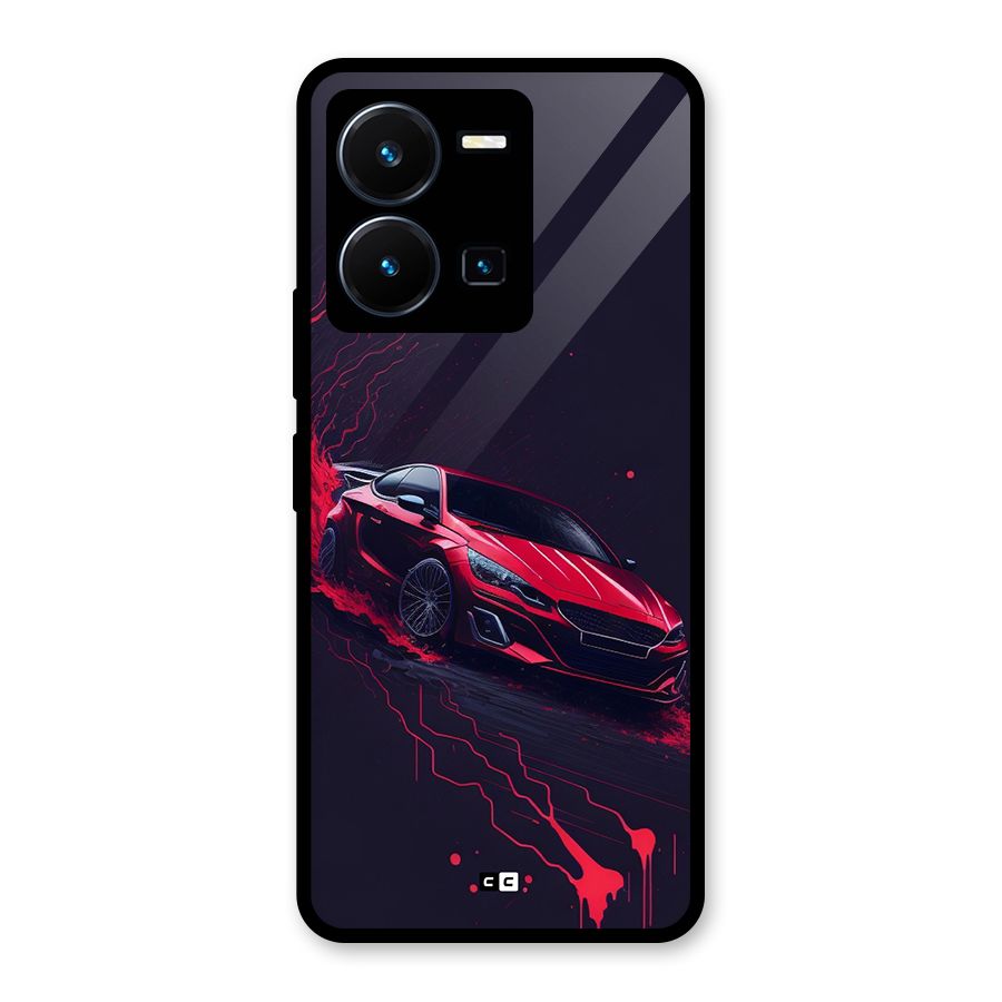 Stunning Car Glass Back Case for Vivo Y35