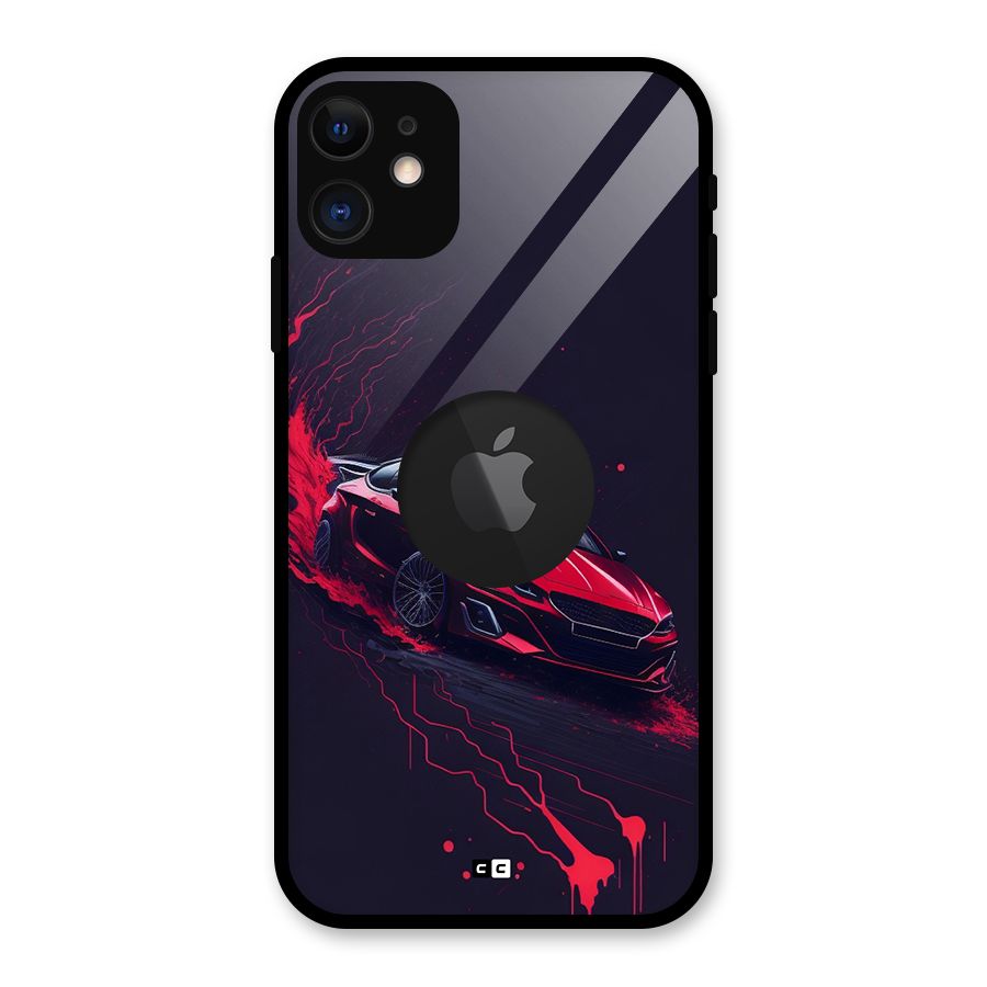 Stunning Car Glass Back Case for iPhone 11 Logo Cut