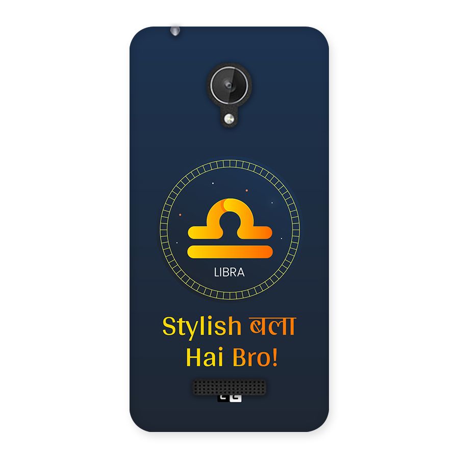 Stylish Libra Back Case for Canvas Spark Q380