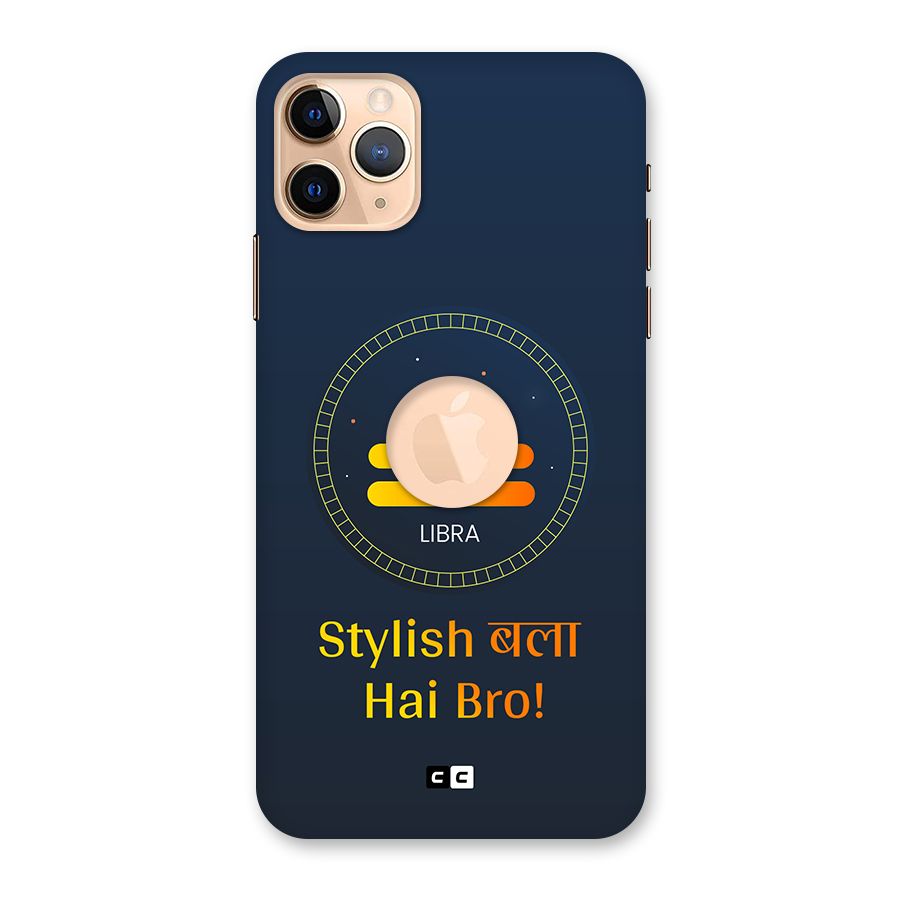 Stylish Libra Back Case for iPhone 11 Pro Max Logo Cut