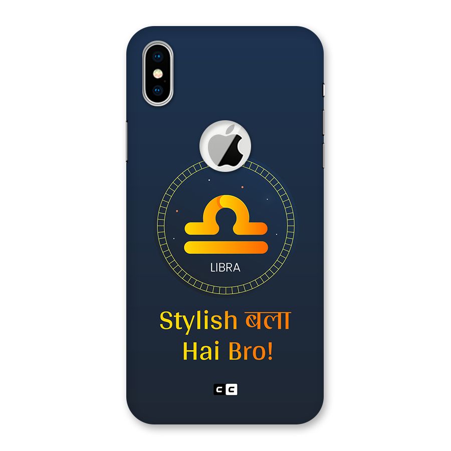 Stylish Libra Back Case for iPhone X Logo Cut