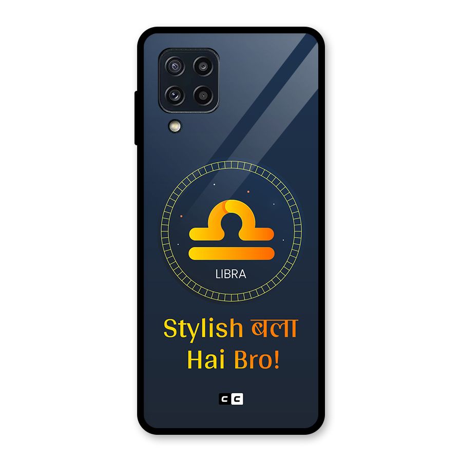 Stylish Libra Glass Back Case for Galaxy M32