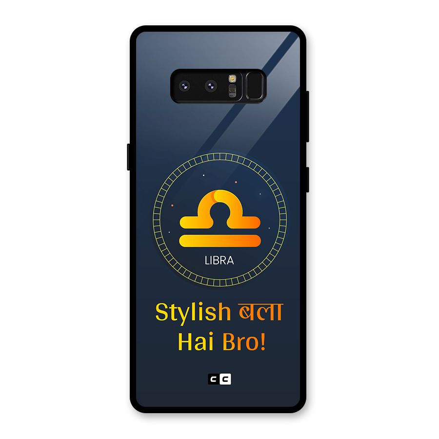 Stylish Libra Glass Back Case for Galaxy Note 8