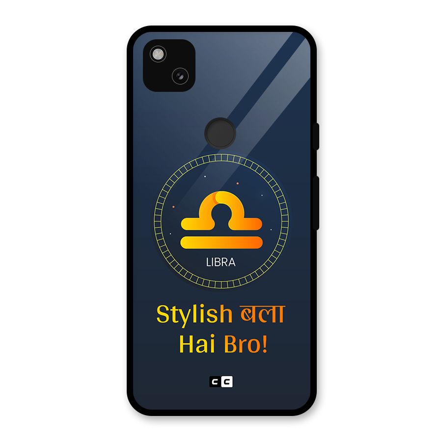 Stylish Libra Glass Back Case for Google Pixel 4a