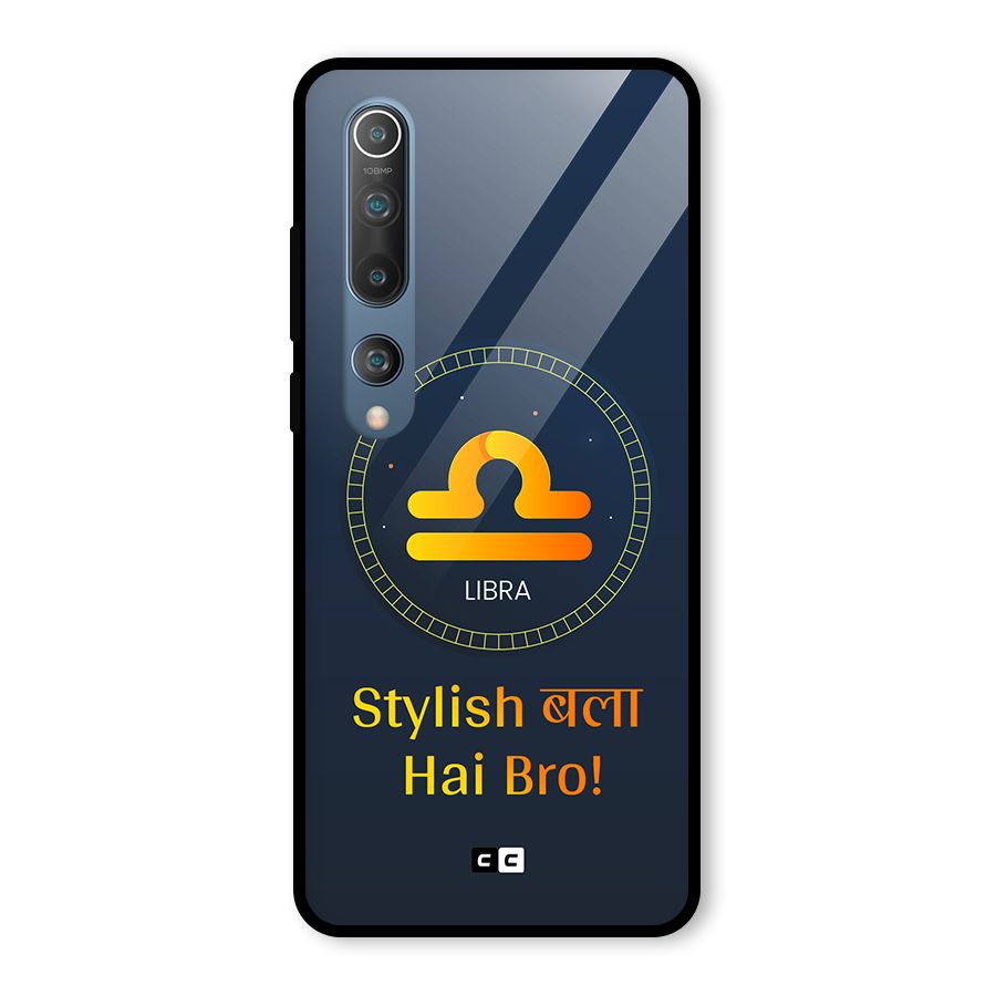 Stylish Libra Glass Back Case for Mi 10