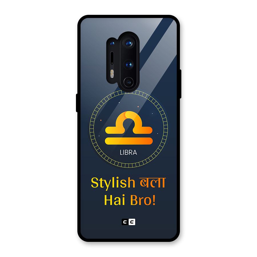 Stylish Libra Glass Back Case for OnePlus 8 Pro