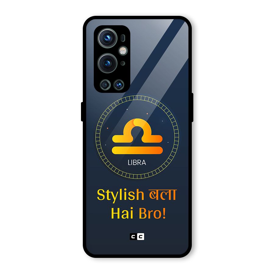 Stylish Libra Glass Back Case for OnePlus 9 Pro