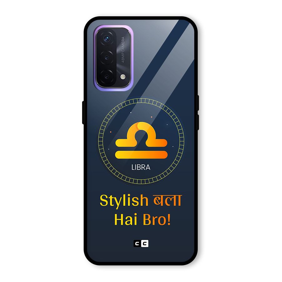 Stylish Libra Glass Back Case for Oppo A74 5G