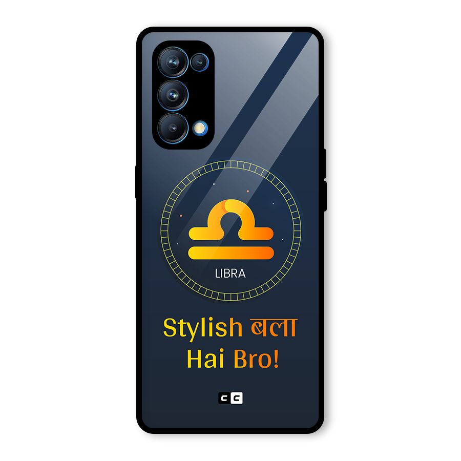Stylish Libra Glass Back Case for Oppo Reno5 Pro 5G