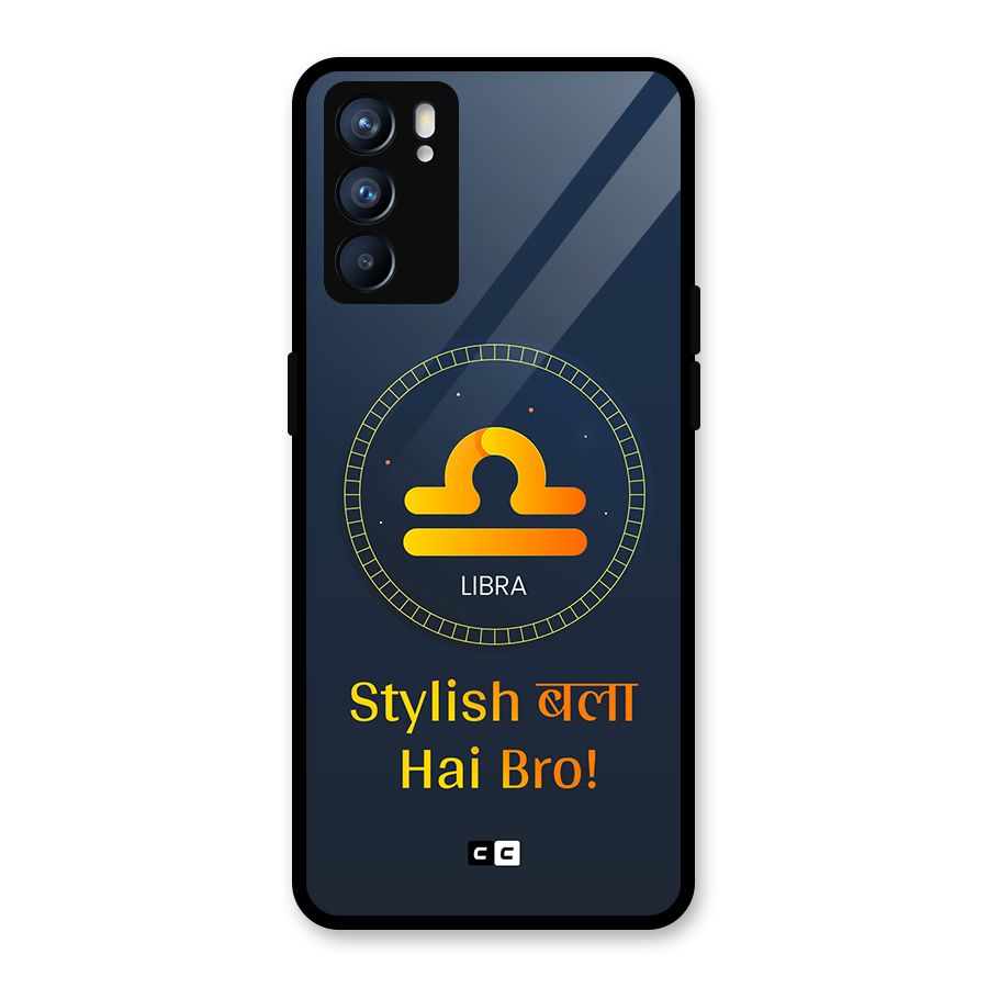 Stylish Libra Glass Back Case for Oppo Reno6 5G