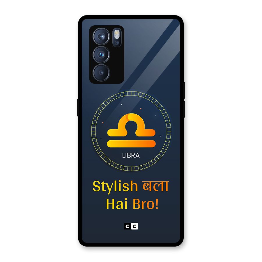 Stylish Libra Glass Back Case for Oppo Reno6 Pro 5G