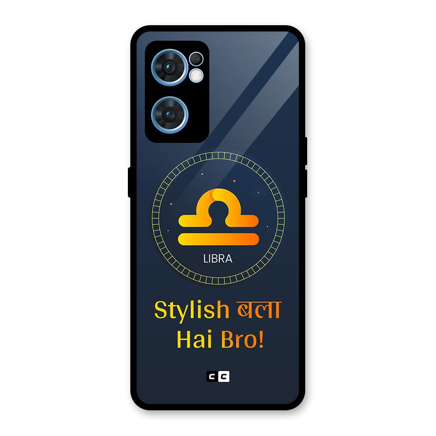 Stylish Libra Glass Back Case for Oppo Reno7 5G