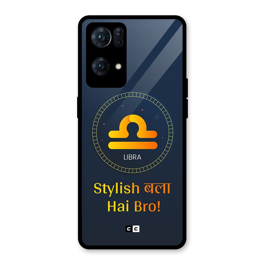 Stylish Libra Glass Back Case for Oppo Reno7 Pro 5G