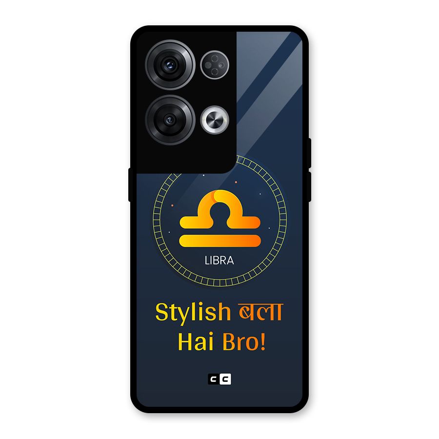 Stylish Libra Glass Back Case for Oppo Reno8 Pro 5G