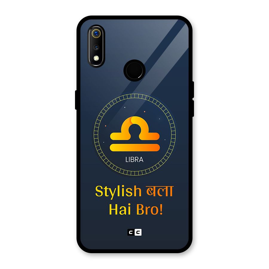 Stylish Libra Glass Back Case for Realme 3i