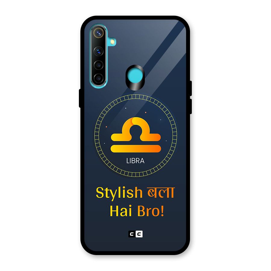 Stylish Libra Glass Back Case for Realme 5s
