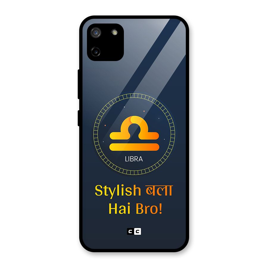 Stylish Libra Glass Back Case for Realme C11