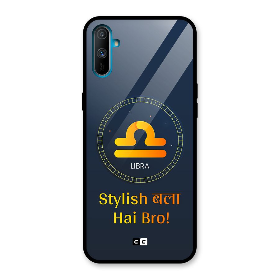 Stylish Libra Glass Back Case for Realme C3