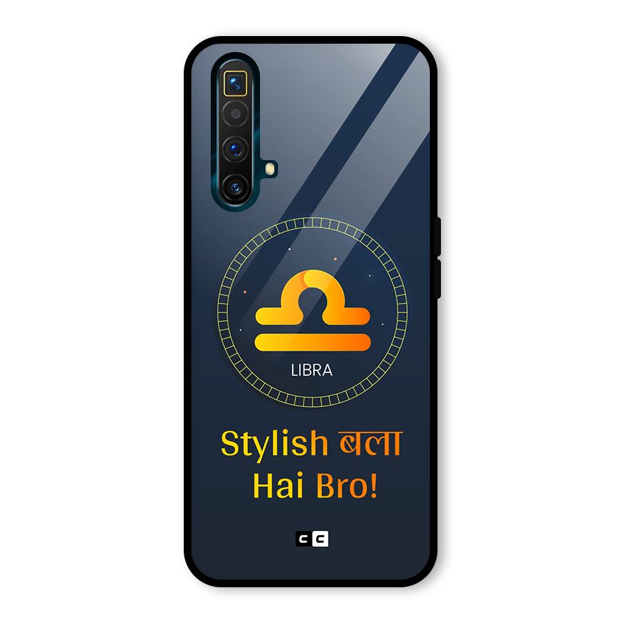 Stylish Libra Glass Back Case for Realme X3