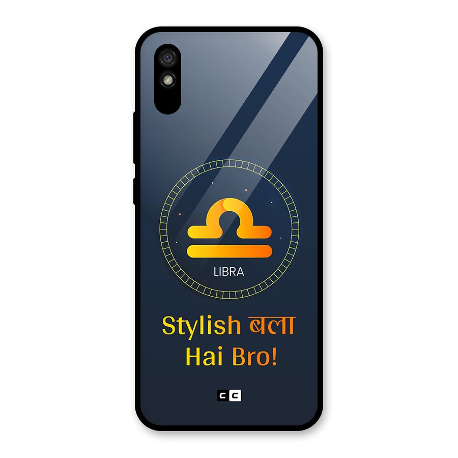 Stylish Libra Glass Back Case for Redmi 9A